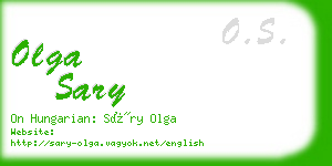 olga sary business card